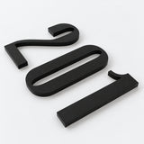 Custom Acrylic Letters/Numbers – 12" Height, 1/4" or 1/8" Thickness — 1/8" / Black / Matte studio product view; SKU CCA12HBM.