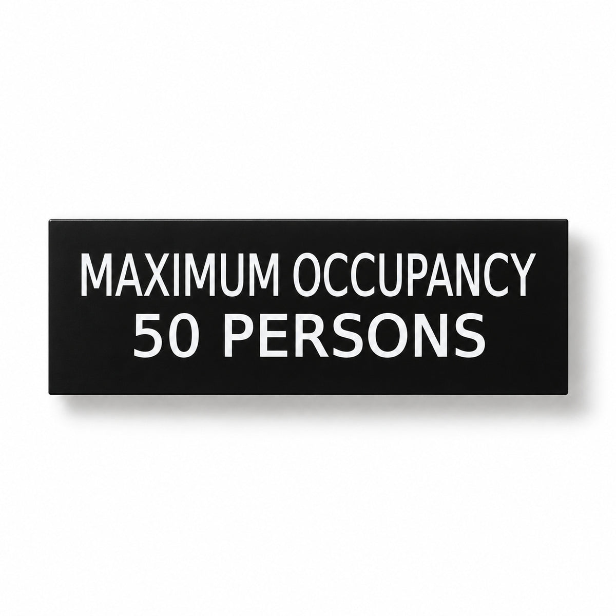 Custom Maximum Occupancy Sign – 12"x4", Code-Compliant — Color &amp; detail