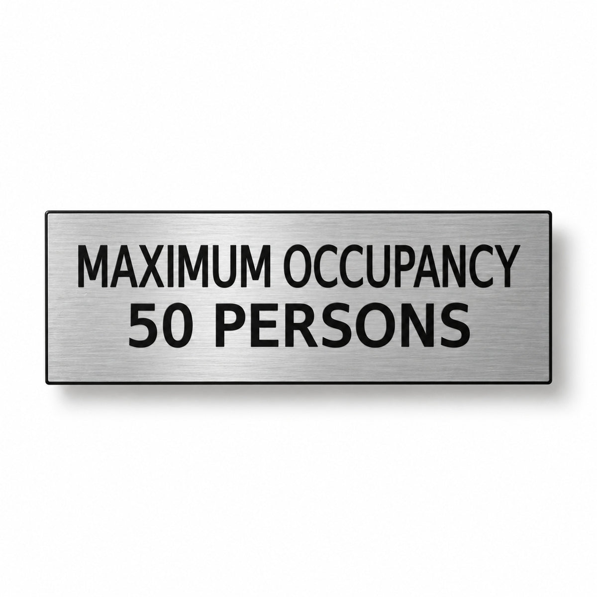 Custom Maximum Occupancy Sign – 12"x4", Code-Compliant — Color &amp; detail