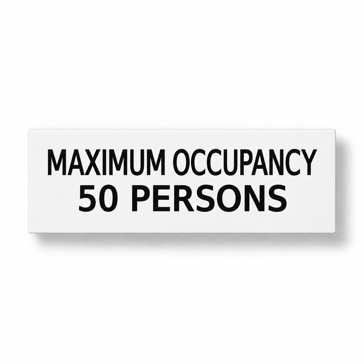 Custom Maximum Occupancy Sign – 12"x4", Code-Compliant — Color &amp; detail
