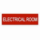 Electrical Room Sign – 3"x9" Laser Engraved — studio product view; SKU ELR-0309.