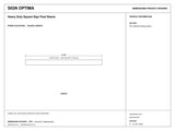 Heavy Duty Square Sign Post Sleeve — black-and-white architectural dimension drawing, sheet 1; reference SKU SPS-SQ-STD.