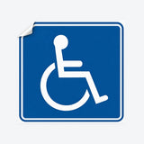 ISA Accessibility Symbol Label – Vinyl Decal — 5"x5" studio product view; SKU ISA-0505.