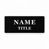 Personalized Business Name Tag – 3"x1.5" — customizable sample studio view; SKU NT-0315-BKWH.