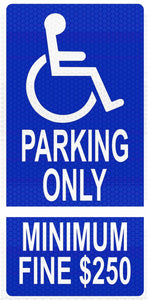 R99C California Handicap Parking Space Sign 12"x24" -SignOptima™️