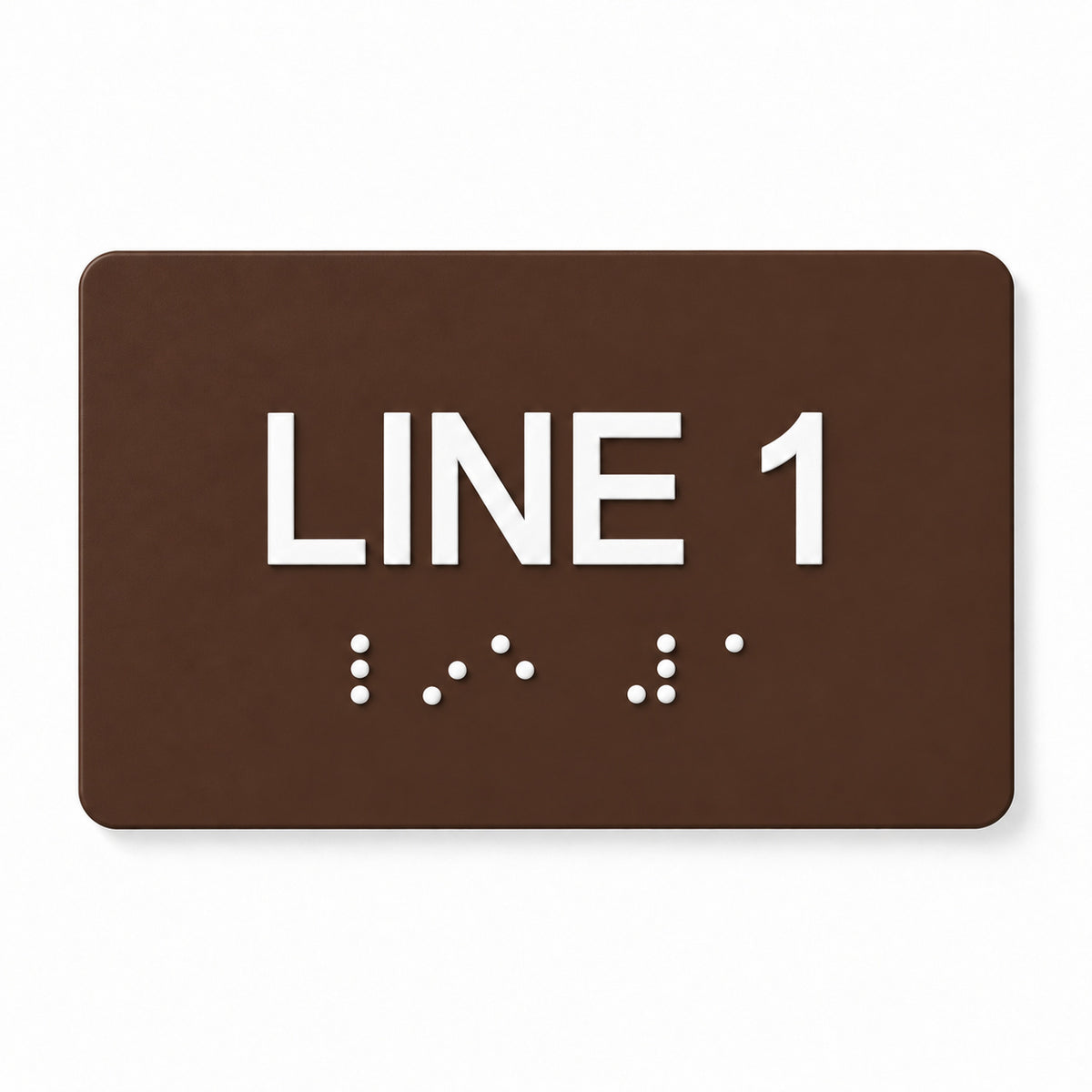 ADA Compliant Custom Sign – 6"x4", Tactile & Braille — Color &amp; detail