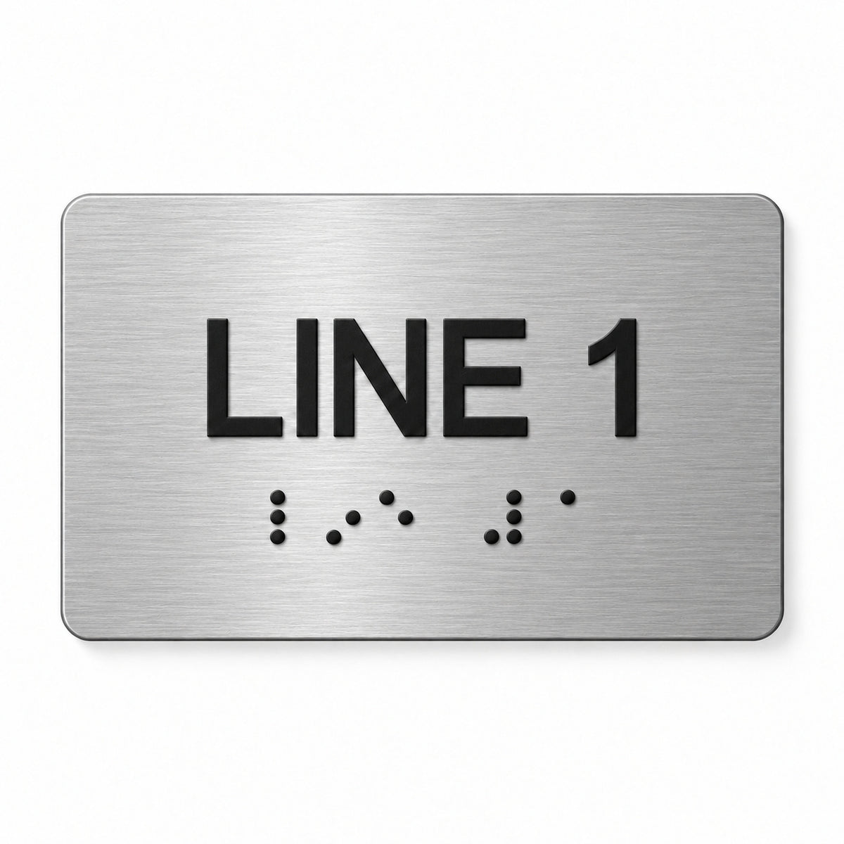 ADA Compliant Custom Sign – 6"x4", Tactile & Braille — Color &amp; detail