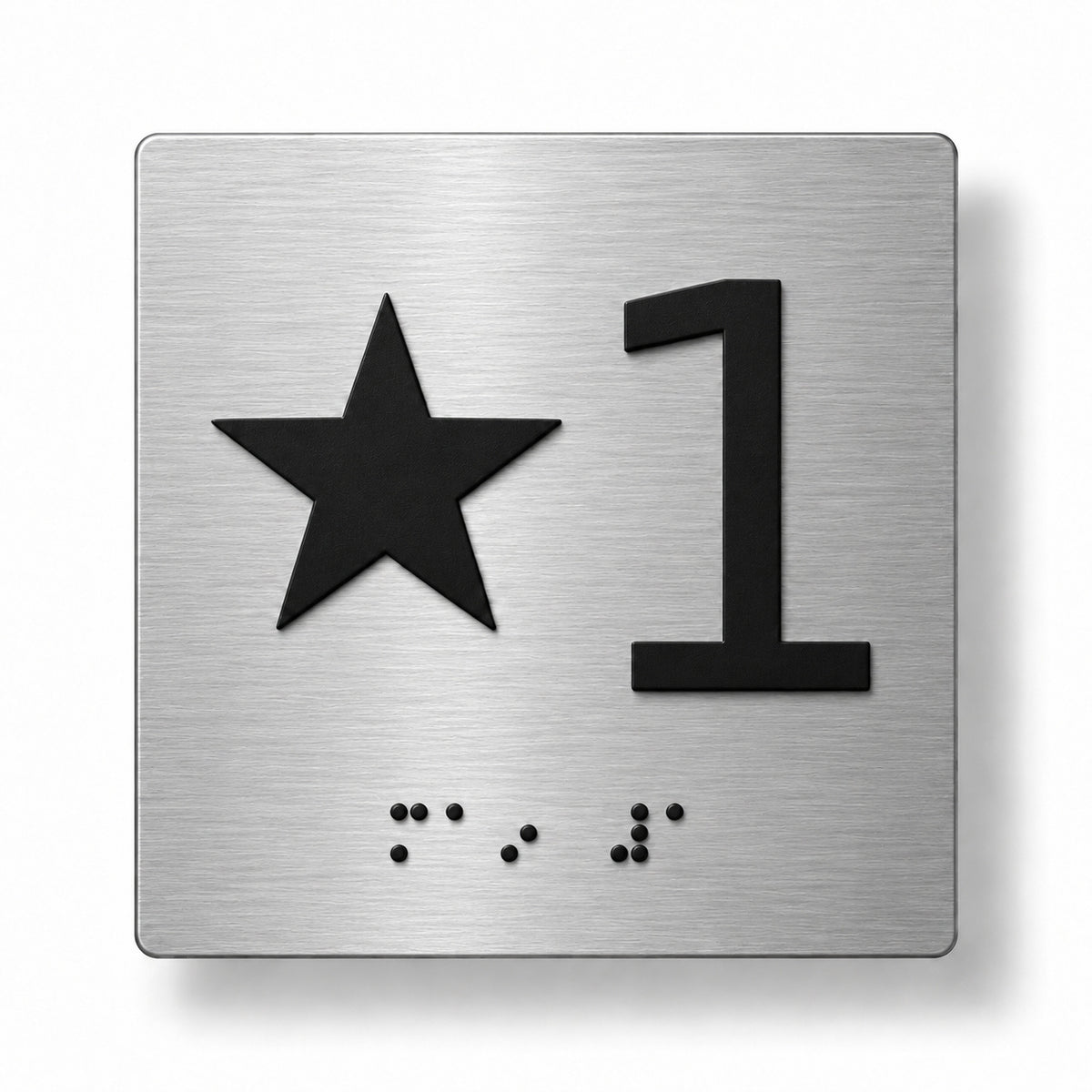 ADA Elevator Floor/Level Sign – 4"x4" with Braille — Color &amp; detail