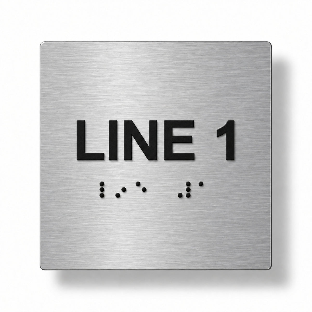 ADA Compliant Custom Sign – 6"x6", Tactile & Braille — Color &amp; detail