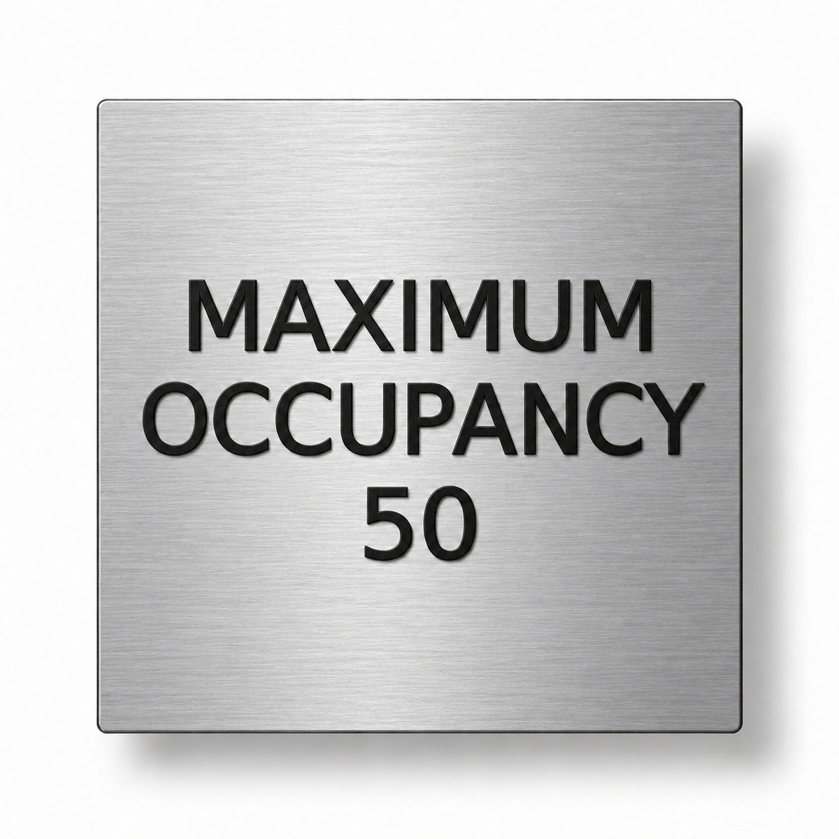Custom Maximum Occupancy Sign – 9"x9", Code-Compliant — Color &amp; detail