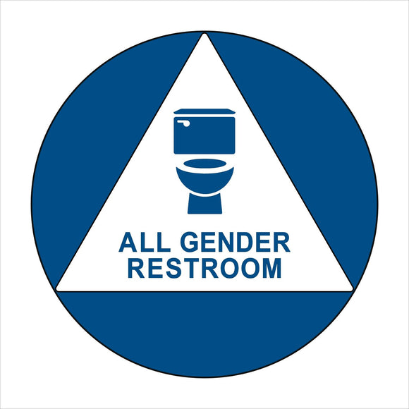ADA Compliant All Gender Restroom Sign , 12