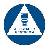 ADA Compliant All Gender Restroom Sign , 12" Geometric Door Sign , SignOptima™️