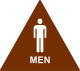 SignOptima™️ ADA Compliant Men's Geometric Triangle Restroom Door Sign