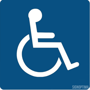 ADA Compliant Accessible Entrance Sign 6"x6"-ADA Sign-SignOptima