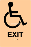ADA Compliant Accessible EXIT Sign,Acrylic Braille 6"x9"-ADA Sign-SignOptima