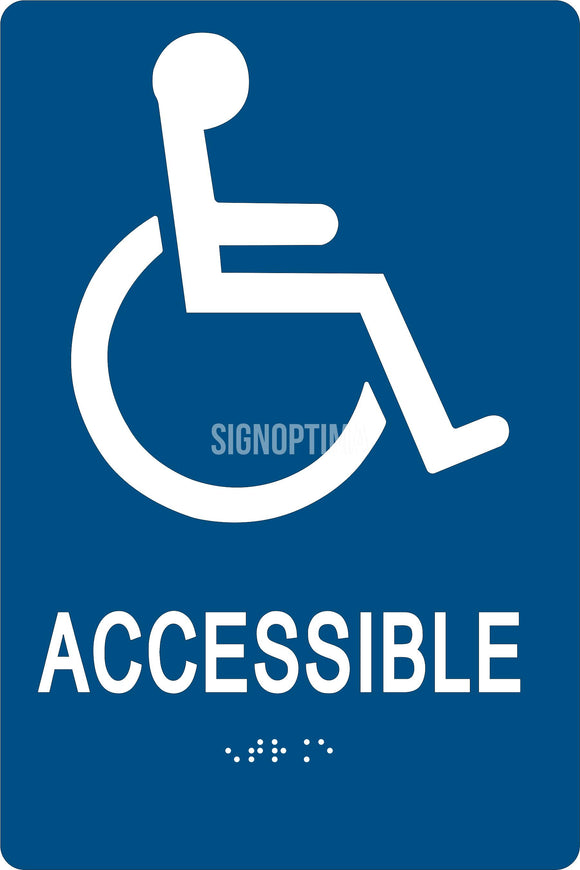 ADA Compliant Accessible Sign,Acrylic Braille 6
