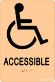 ADA Compliant Accessible Sign,Acrylic Braille 6"x9"-ADA Sign-SignOptima