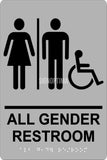 ADA Compliant All Gender Accessible Restroom Sign with Braille-Restroom Sign-SignOptima