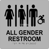 ADA Compliant All Gender Restroom Sign with Braille II-Restroom Sign-SignOptima