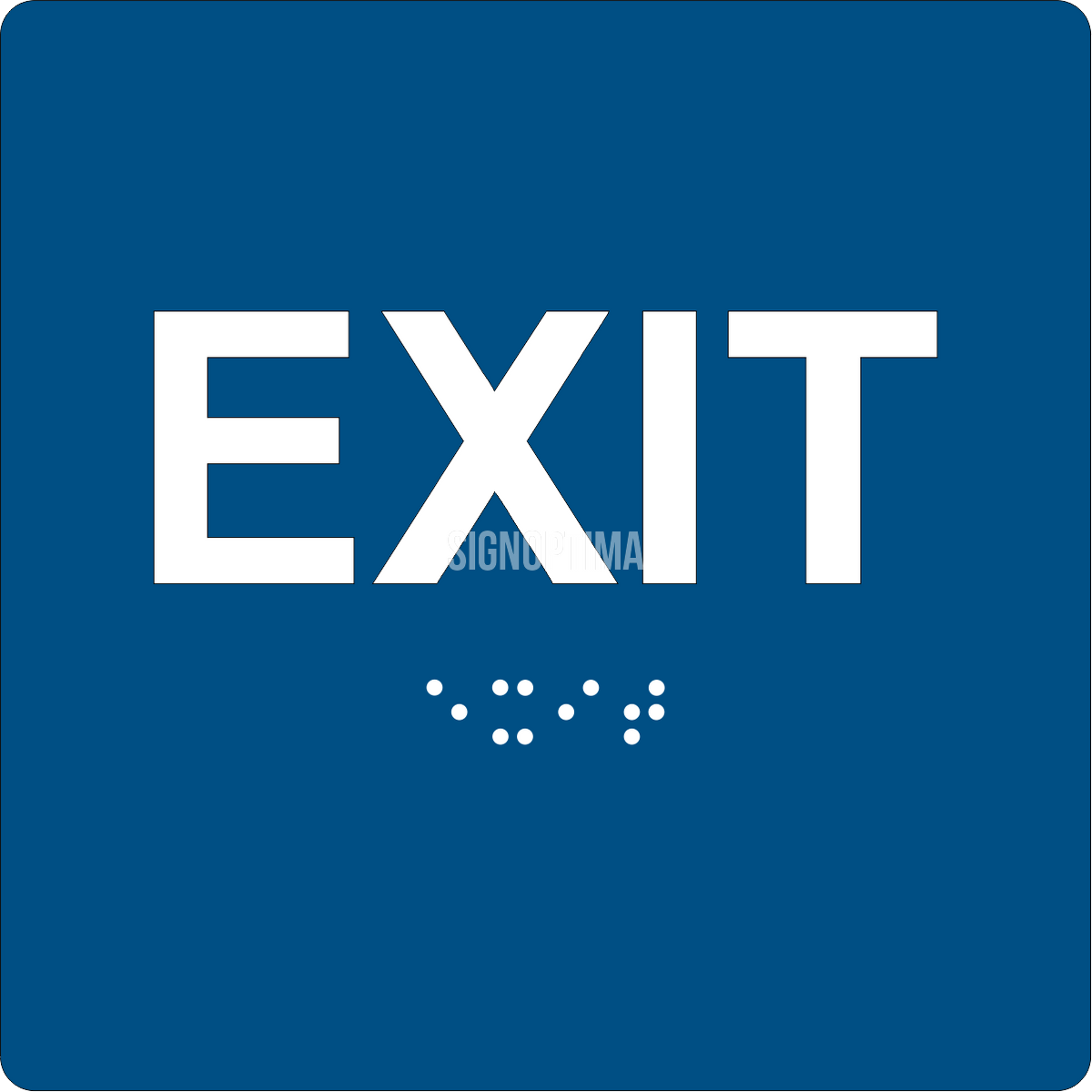 ADA Compliant EXIT Sign Tactile with Braille 6