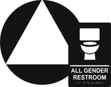ADA Compliant Gender Neutral Sign Bundle – 6"x9" Wall & 12" Round Door (SKU GN69SU1)