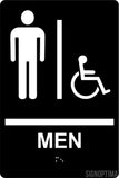 ADA Compliant Men Restroom Sign with Braille II , Wall Sign-ADA Sign-SignOptima