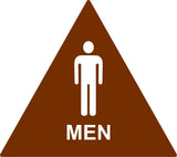ADA Compliant Men's Geometric Triangle Restroom Door Sign – view 2 (SKU MT12U)
