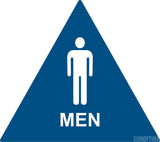 ADA Compliant Men's Geometric Triangle Restroom Door Sign-ADA Sign-SignOptima