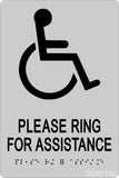 ADA Compliant " PLEASE RING FOR ASSISTANCE" Acrylic Braille Sign-ADA Sign-SignOptima
