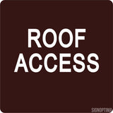 ADA Compliant "ROOF ACCESS" Acrylic Braille Sign-ADA Sign-SignOptima