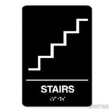 ADA Compliant STAIRS Sign,Acrylic Braille 6"x9"-ADA Sign-SignOptima