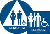 ADA Compliant Unisex Accessible Restroom Sign Bundle, Braille Sign and Door Sign(Acrylic)-Restroom Sign-SignOptima