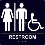 ADA Compliant Unisex Accessible Restroom Sign with Braille II-Restroom Sign-SignOptima