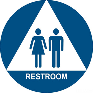 ADA Compliant Unisex Restroom Door Sign-ADA Sign-SignOptima