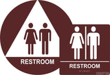 ADA Compliant Unisex Restroom Sign Bundle, Braille Sign and Door Sign (Acrylic)-Restroom Sign-SignOptima