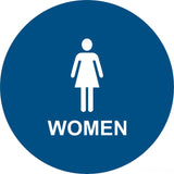 ADA Compliant Women's Geometric Round Restroom Door Sign-ADA Sign-SignOptima