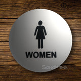 ADA Compliant Women's Restroom Sign Bundle, Braille Sign and Door Sign-Restroom Sign-SignOptima