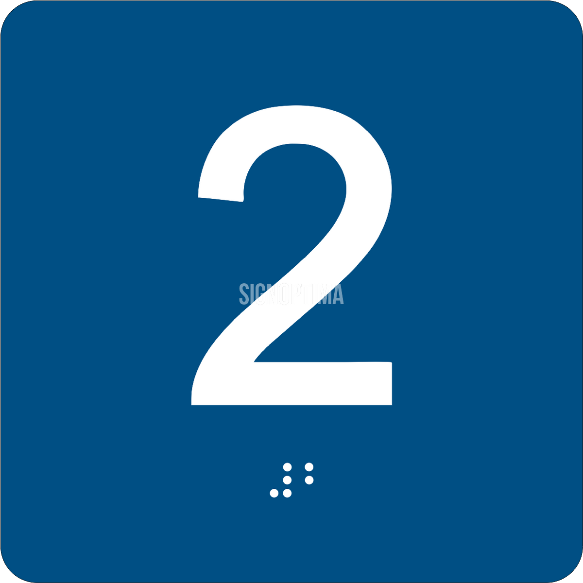 ADA Elevator Floor/Level Sign – 4"x4" with Braille — Color &amp; detail