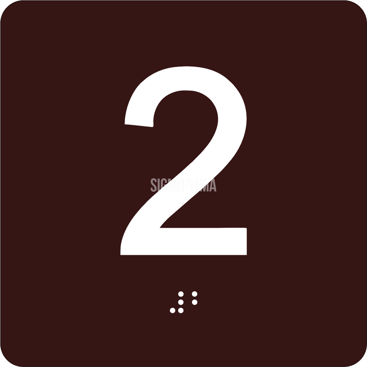 ADA Elevator Floor/Level Sign – 4"x4" with Braille — Color &amp; detail