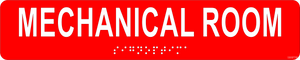 ADA MECHANICAL ROOM Sign 10"x2" , Acrylic Braille-ADA Sign-SignOptima