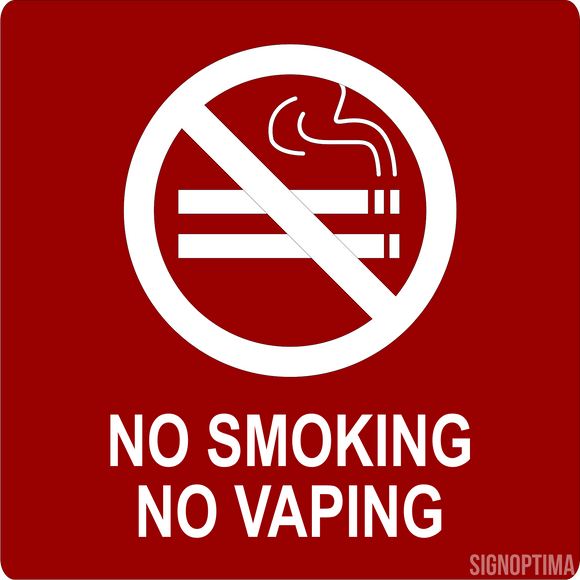 SignOptima ADA No Smoking/Vaping Sign SignOptima ADA No Smoking/Vaping Sign
