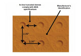 ADA truncated dome detectable warning tile