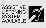 Assistive Listening Systems Available Sign , Acrylic 6"x10"-ADA Sign-SignOptima