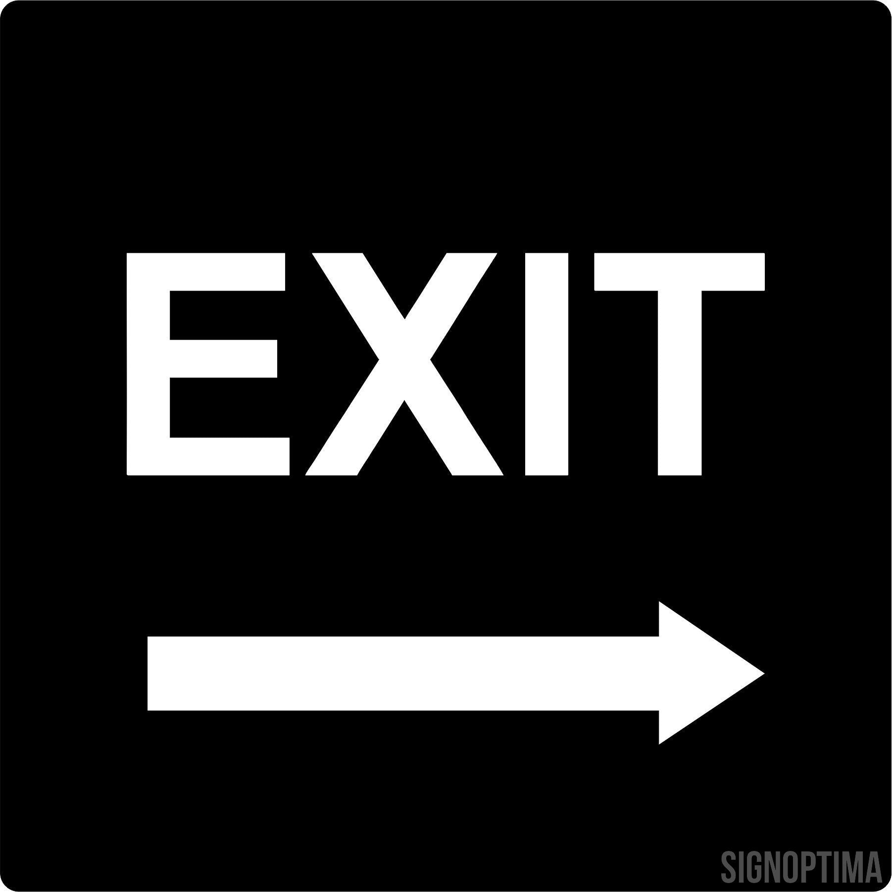 SignOptima™️ Directional EXIT Sign