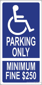 R99C California Handicap Parking Space Sign 12"x24"-Parking Sign-SignOptima