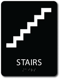 SignOptima™️ ADA Compliant STAIRS Sign,Acrylic Braille 6"x9"